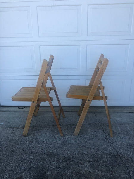 Vintage Folding Cruise Ship Chairs- made in Romania