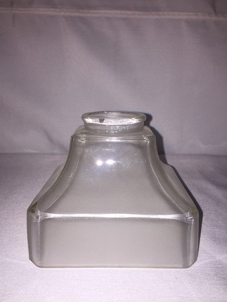 Arts and Crafts Era Industrial Lighting Square Frosted Glass Shade (4 available)