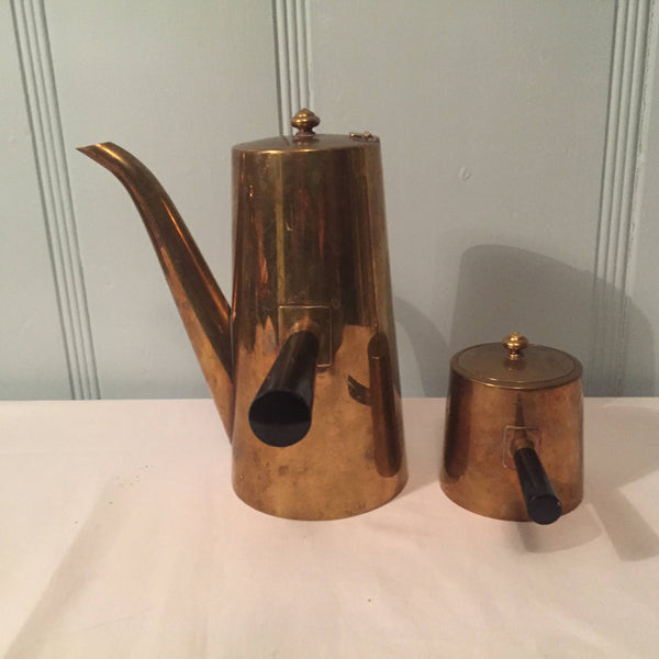 Mid Century Brass Turkish Urn Set