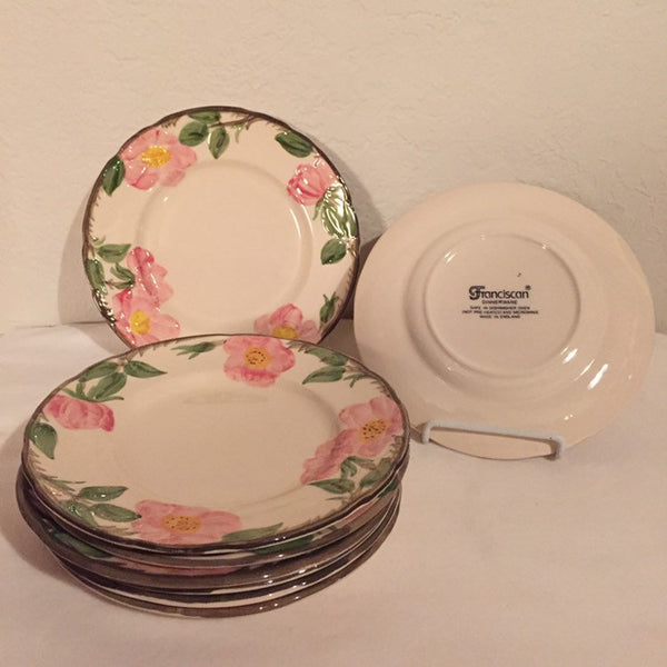 Vintage Franciscan Desert Rose Mid Century Modern Salad plates- 7-3/4" made in England