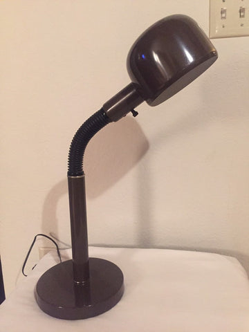 Gooseneck Lamp, Mid Century Modern Lamp, Vintage Task Light, Industrial Decor Desk Lamp, 1970's Retro Decor, Mod Office Lighting