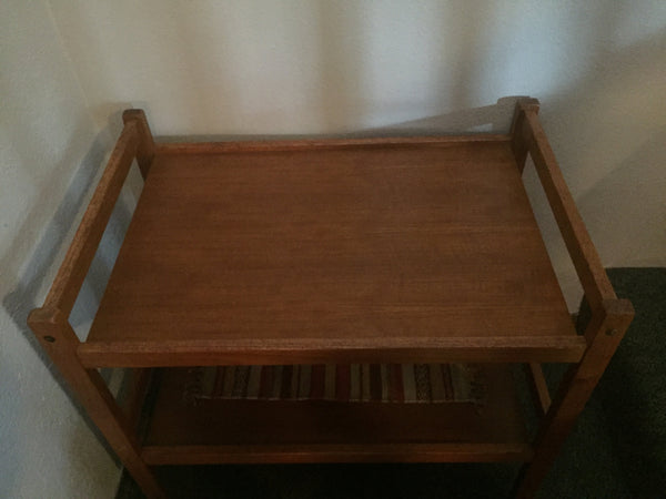 Danish Style Teak Tea/Bar Cart with 2 shelves