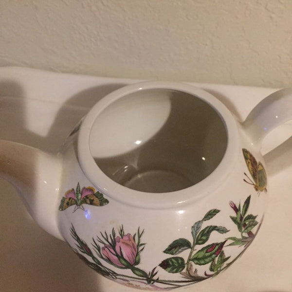 Portmeirion The Botanic Garden Tea Pot with Lid- Dog Rose flower