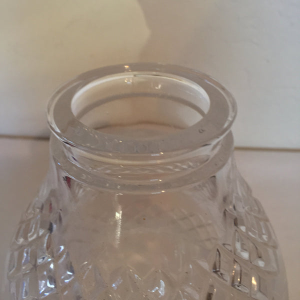 Vintage Crystal Glass Lamp Shade Mid Century Replacement Shade