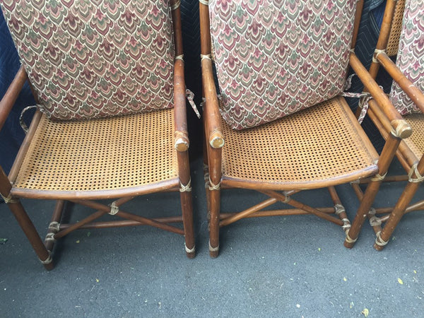 Vintage McGuire Rattan and Cane Arm Chairs (3 available)