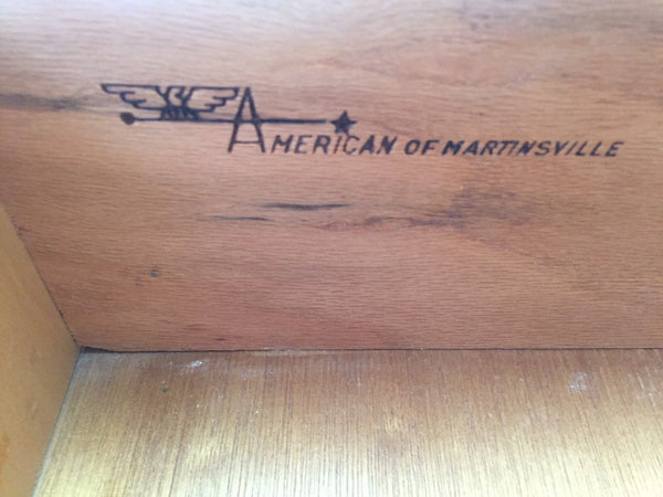 Vintage American of Martinsville Provincial Style Chest of Drawers Dresser Credenza