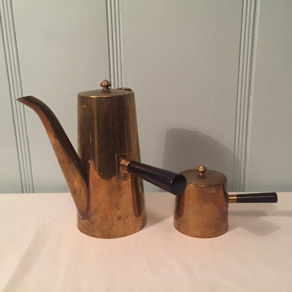 Mid Century Brass Turkish Urn Set