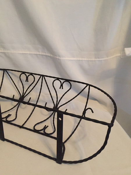 Vintage French Country Shabby Chic wrought iron hanging Planter
