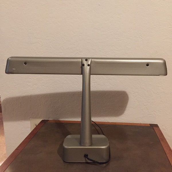 Vintage Industrial Art Deco Metal Banker's Lamp Lawyer's Desk lamp