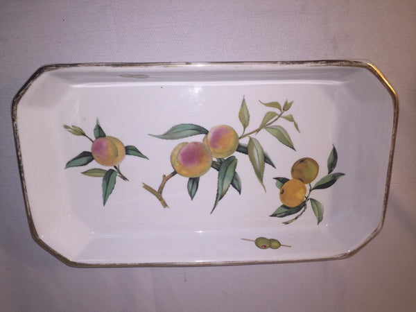 Vintage Royal Worcester Evesham 14" Rectangular Baker - Evesham Gold ~ England