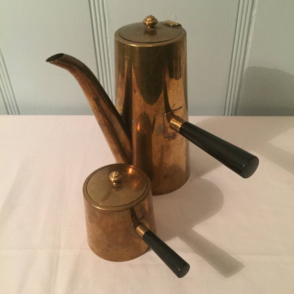 Mid Century Brass Turkish Urn Set