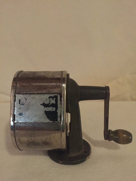 Vintage Boston multi-size pencil sharpener, Hunt Manufacturing Co. Statesville, NC, institutional grey