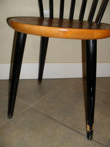 Mid Century Danish Modern Teak Spindle Back Chair Mid Century c 1950's