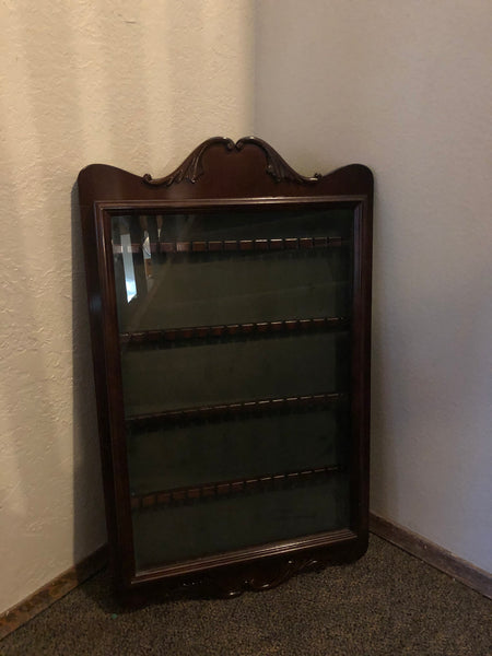 Vintage Bombay Co. Solid Wood Mahogany Spoon Display Cabinet