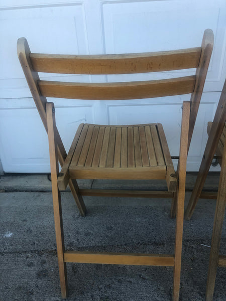 Vintage Folding Cruise Ship Chairs- made in Romania