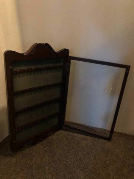 Vintage Bombay Co. Solid Wood Mahogany Spoon Display Cabinet