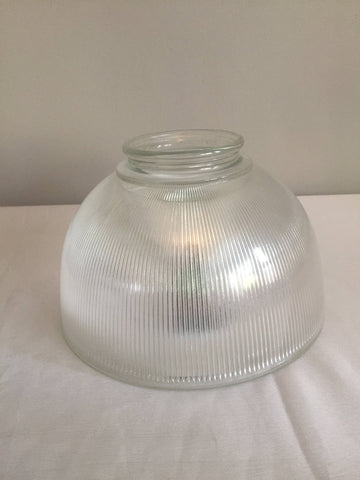 Vintage 5-1/2" Clear Glass Holophane Glass Lamp Ceiling Replacement Light Shade Fixture ( 3 available)