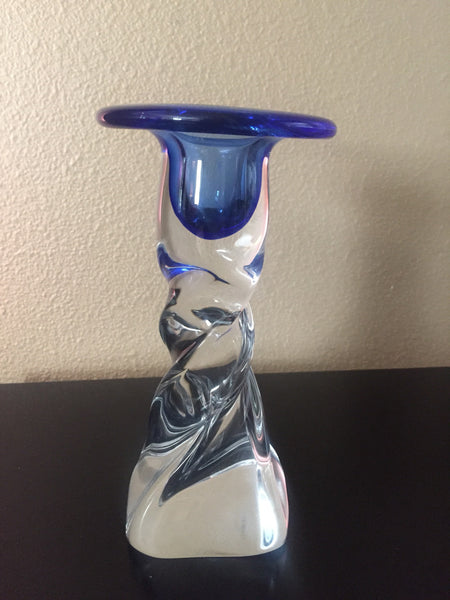 Art Glass handblown glass candle holder