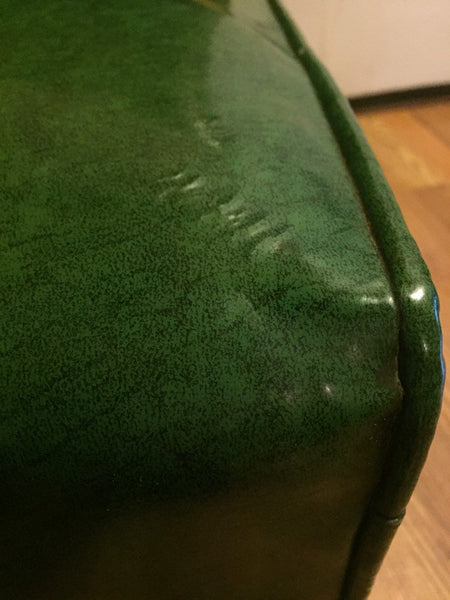 Retro Atomic Slipper Chair, Green Slipper Chair, Art Deco Green Chair- 2 available ( 1 needs upholstery)