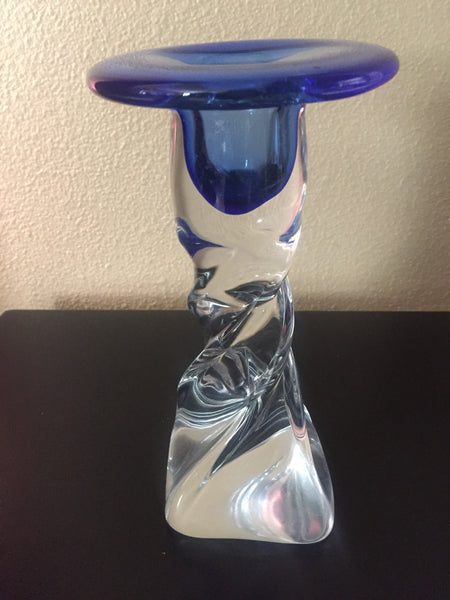 Art Glass handblown glass candle holder