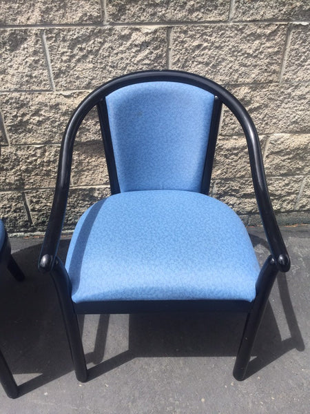 Bentwood Pair of Club Barrel Armchairs in the style of Ward Bennett for Brickel Associates