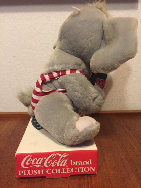 Vintage 1970's Stuffed Animal Elephant with Coca Cola