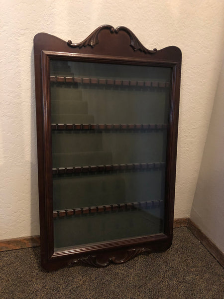 Vintage Bombay Co. Solid Wood Mahogany Spoon Display Cabinet