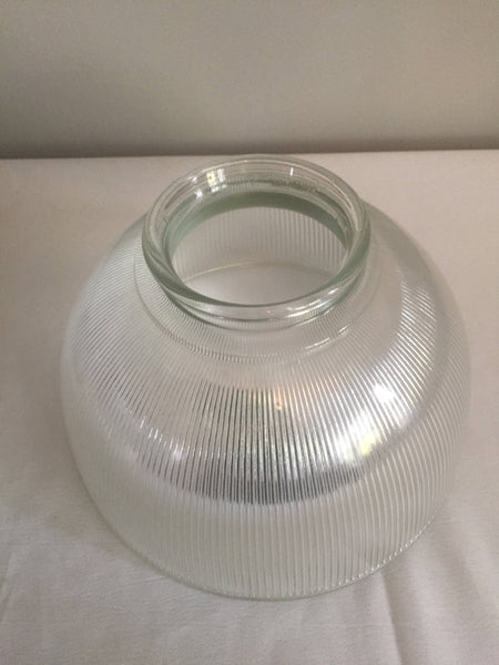 Vintage 5-1/2" Clear Glass Holophane Glass Lamp Ceiling Replacement Light Shade Fixture ( 3 available)