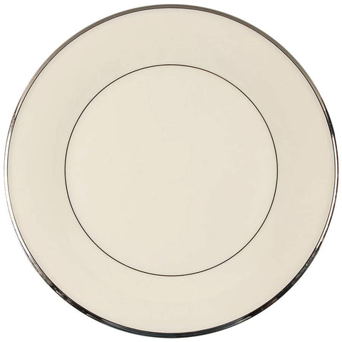 Lenox 6-3/8 inch Salad Plate "Solitaire" Ivory Made in USA with Platinum Rim china (20 available) wedding china