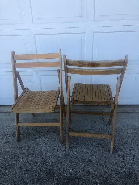 Vintage Folding Cruise Ship Chairs- made in Romania