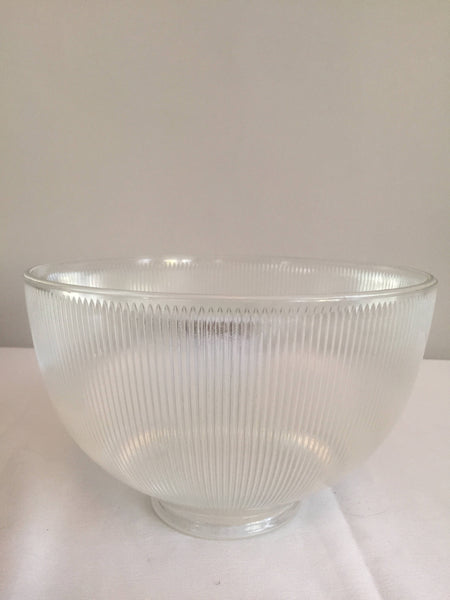 Vintage 5-1/2" Clear Glass Holophane Glass Lamp Ceiling Replacement Light Shade Fixture ( 3 available)