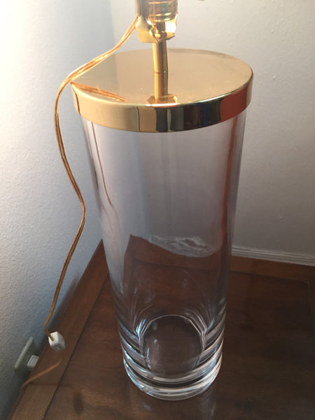 Vintage Modern Chapman Heavy Glass Cylinder Modern Table Lamp