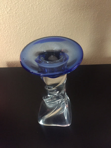 Art Glass handblown glass candle holder