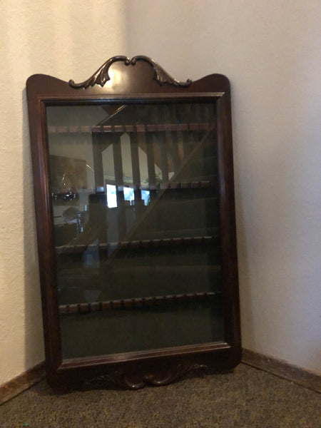 Vintage Bombay Co. Solid Wood Mahogany Spoon Display Cabinet