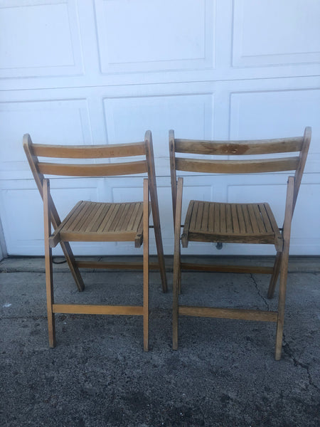 Vintage Folding Cruise Ship Chairs- made in Romania