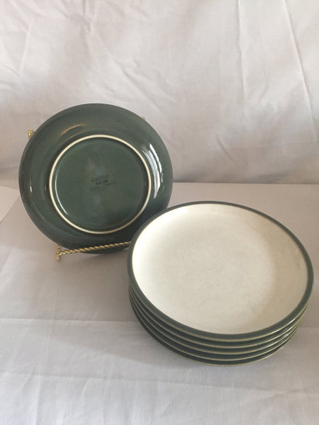 Plateau Green by Dansk 8-1/4" Salad Plate Green Cream Center - set of 6