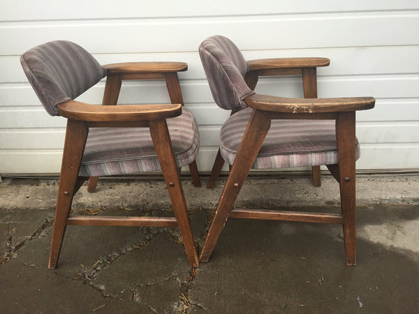 Mid Century Modern Office Chair in the style of Gunlocke - a pair