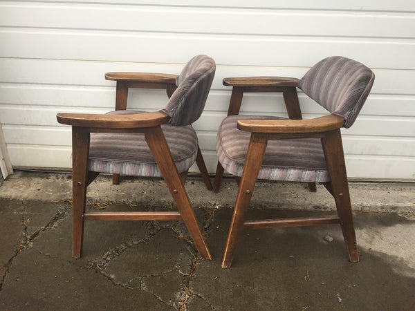 Mid Century Modern Office Chair in the style of Gunlocke - a pair