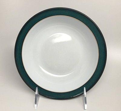 Set of 7 Denby Harlequin Lite salad Plate Green White England