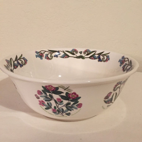 Portmeirion The Botanic Garden 11" Large Salad Serving Bowl - Dog Rose center