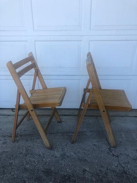 Vintage Folding Cruise Ship Chairs- made in Romania