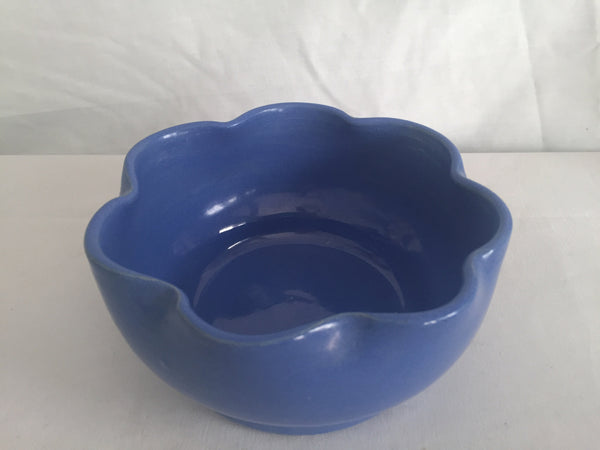 Vintage Pottery Periwinkle Blue Flower Pot