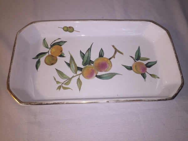 Vintage Royal Worcester Evesham 14" Rectangular Baker - Evesham Gold ~ England