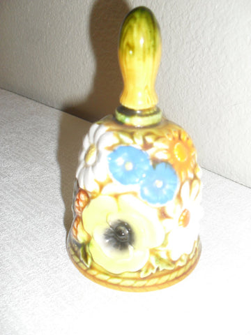 INARCO 1960's orange floral dinner bell