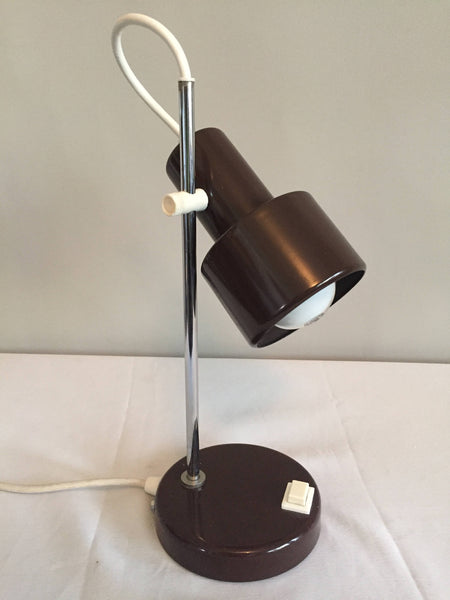 Vintage Modern Brown Metal Studio Desk Lamp