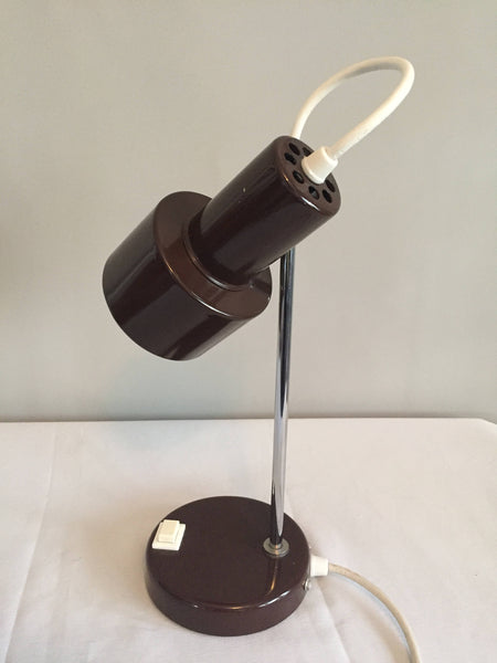 Vintage Modern Brown Metal Studio Desk Lamp